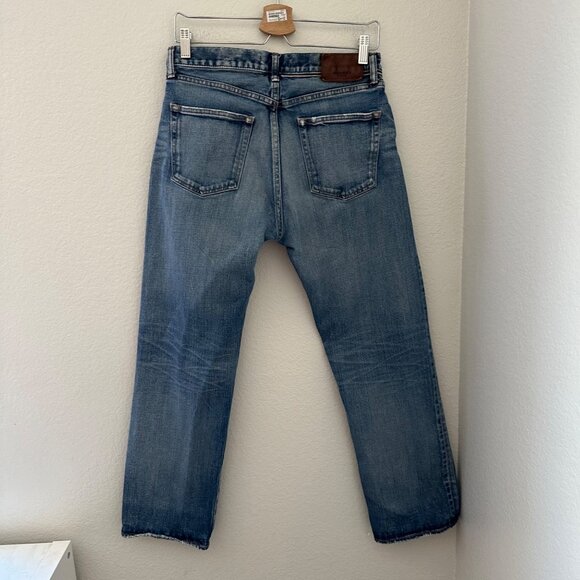 Moussy Vintage Denim Mv Farwell Straight Leg Jeans Cotton Blend Whiskering Fadin - Picture 3 of 14